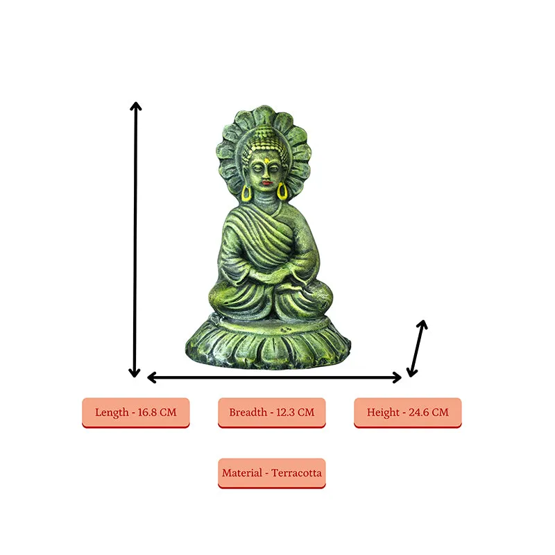 Shanti Buddha Terracotta Idol media 8