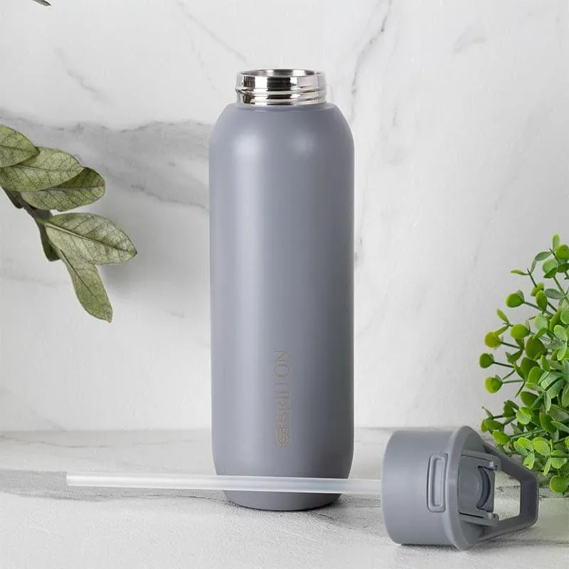 Sleek Sip Hot & Cold Thermos Water Bottle (Grey & Green, 630 mL Each) - Set Of Two media 3
