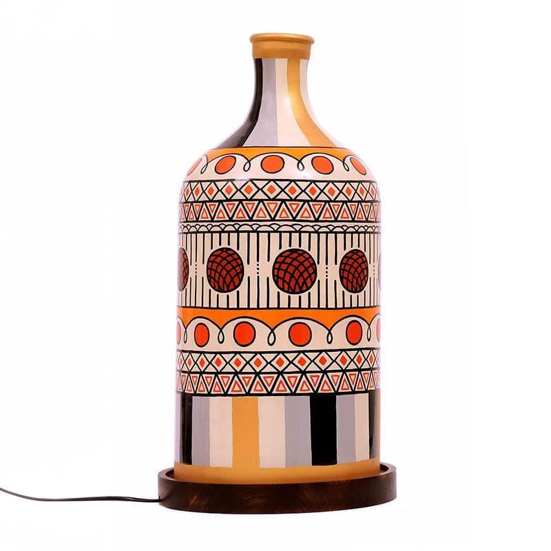 Mirza Traditional Hand Painted Glass Table Lamp - Multicolor media 5