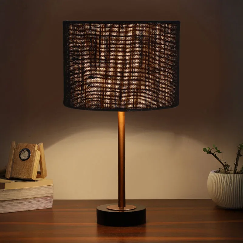 Sienna I Rodin Wooden Table Lamp - Black,Copper media 1