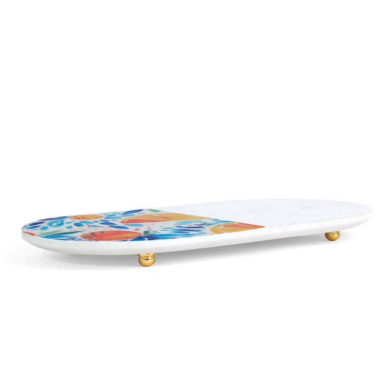 Premium Printed (Marble,Brass) Marble Platter media 4