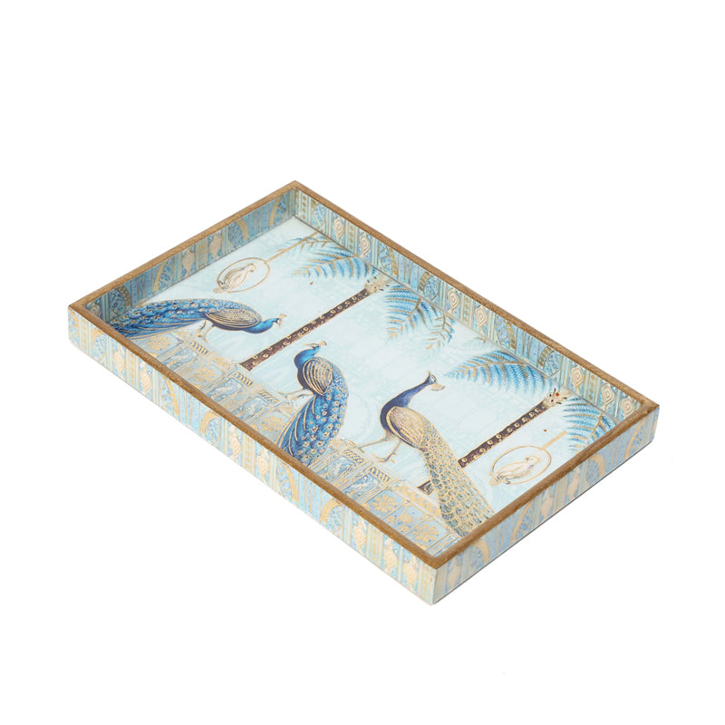 Mayura Neela Rectangle Serving Tray - Set Of Three media 6