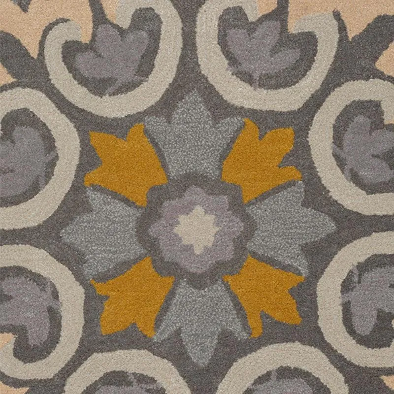 Paladin Hand Tufted Ethnic Wool & Nylon Carpet - Dark Grey media 5