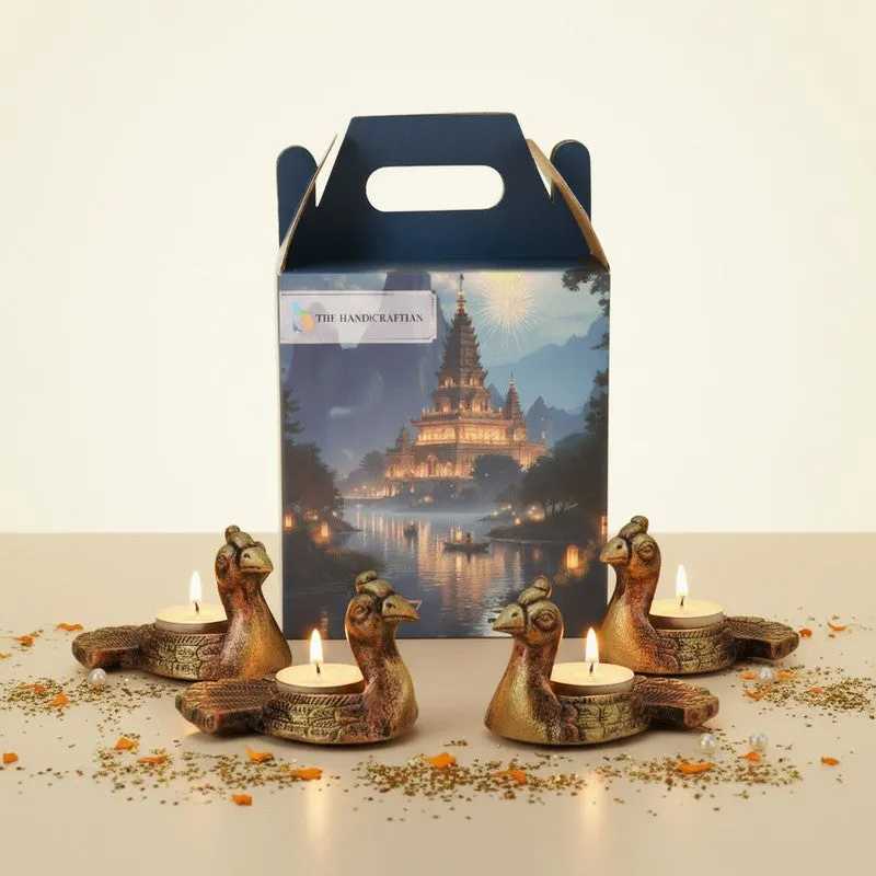 Neck Peacock Tea Light Holder - Set Of Four media 11