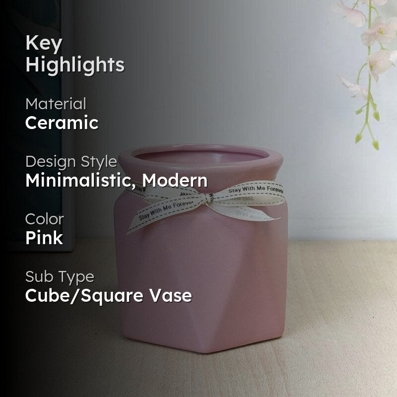 Quirky Contours Vase - Pink media 2