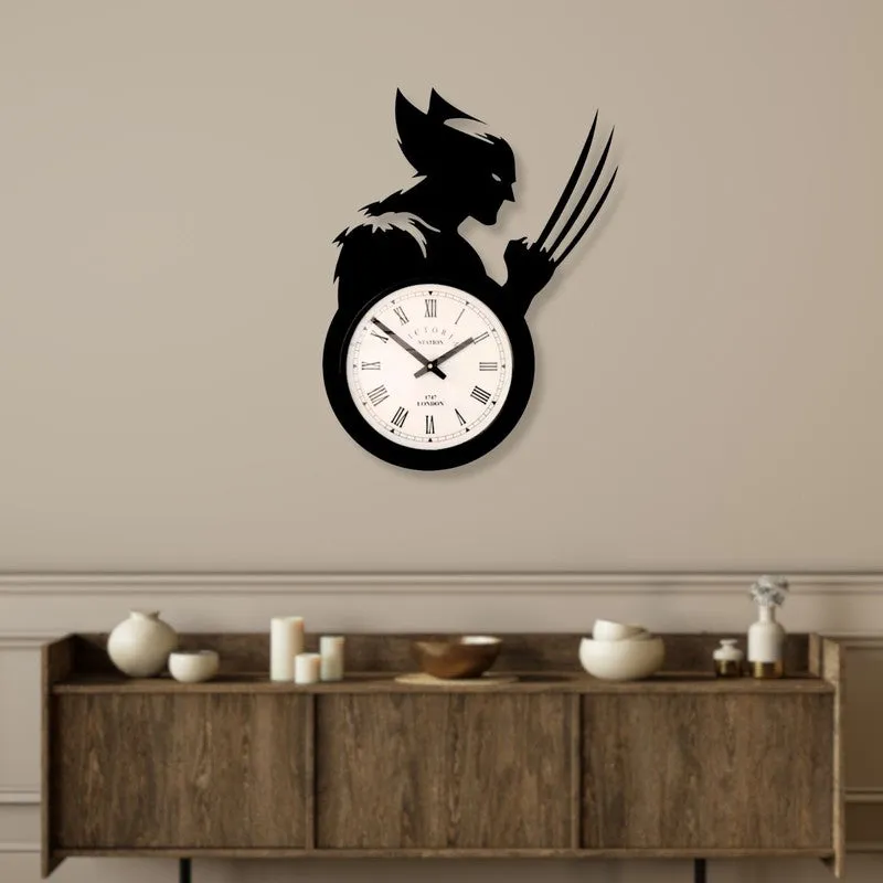 Wolverin Steel Analog Wall Clock - Black media 3