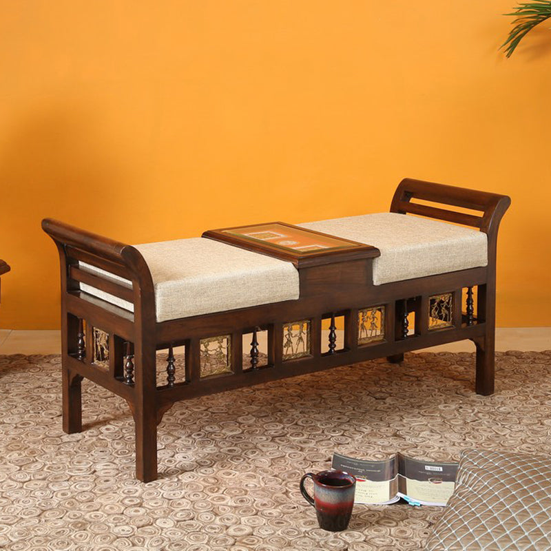 Caya Teak Wood Ottoman