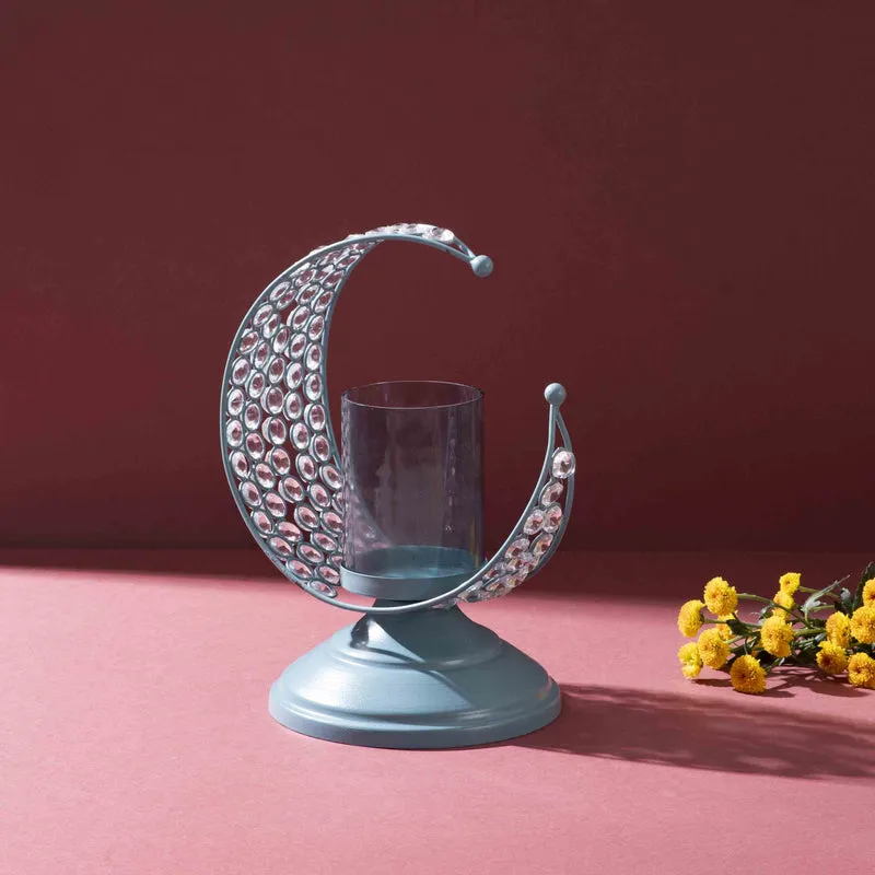 Celestial Crescent Candle Holder - Blue media 3