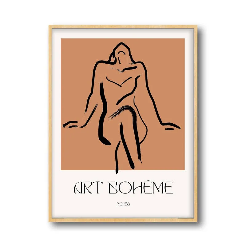 Grazia Riflessa Archival Canvas Wall Art - Natural Brown Frame media 5