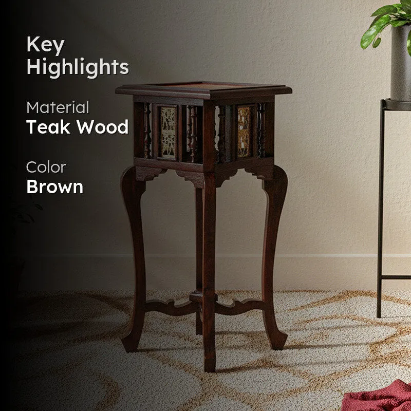 Shahi Teak Wood Side Table media 2