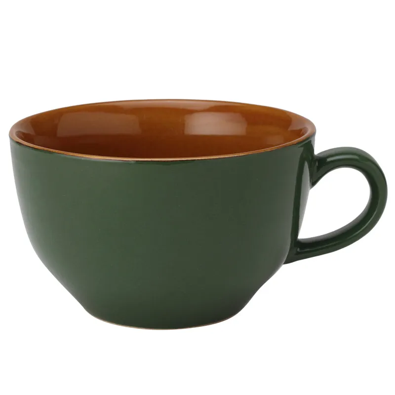 Ruby Ceramic Coffee Mug (350 mL) - Green & Brown media 3