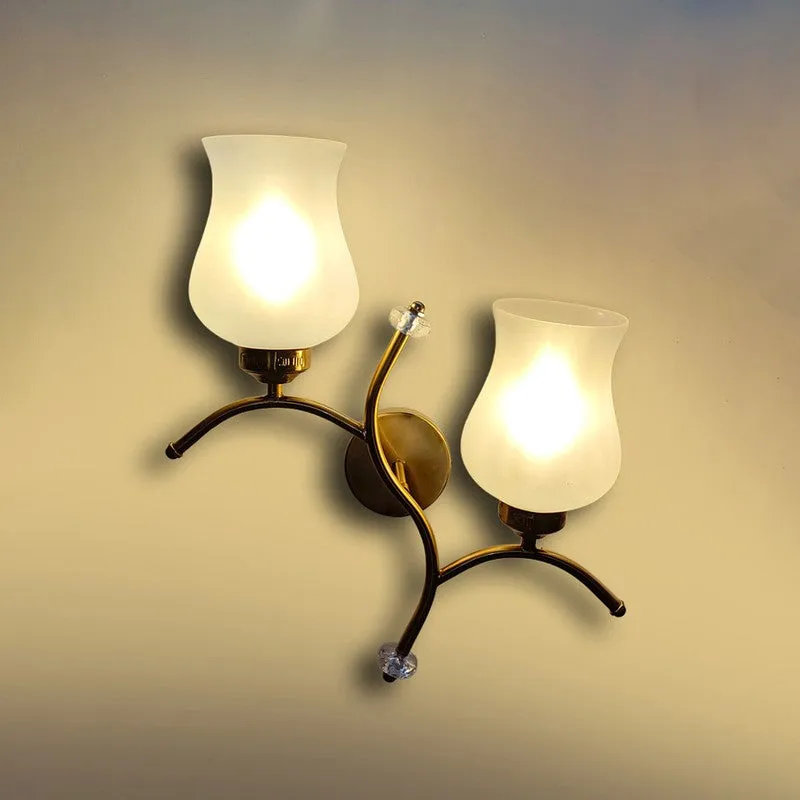 Aurelia Glow Twin Glass Wall Lamp - White media 5