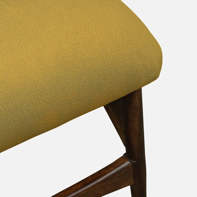 Racknest Rose Wood Accent Chair - Yellow media 9