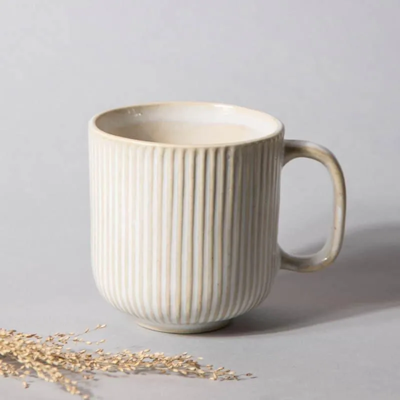 Mezo Ceramic Coffee Mug (350 mL Each) - Set of Two media 3