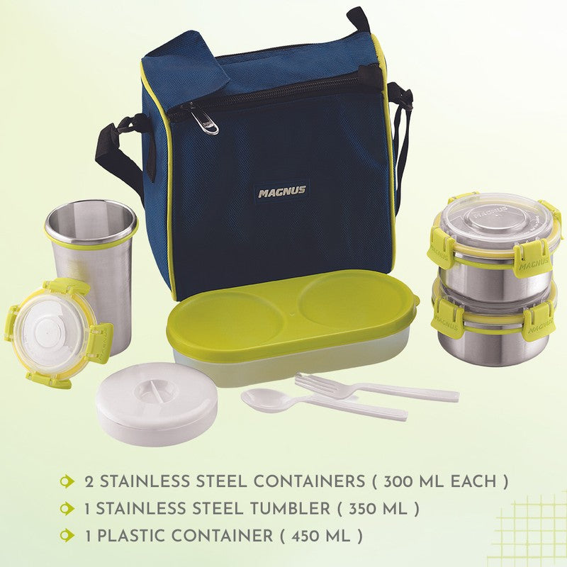 Kavro Smart Lunch Box with Lunch Bag - Five Piece Set media 9
