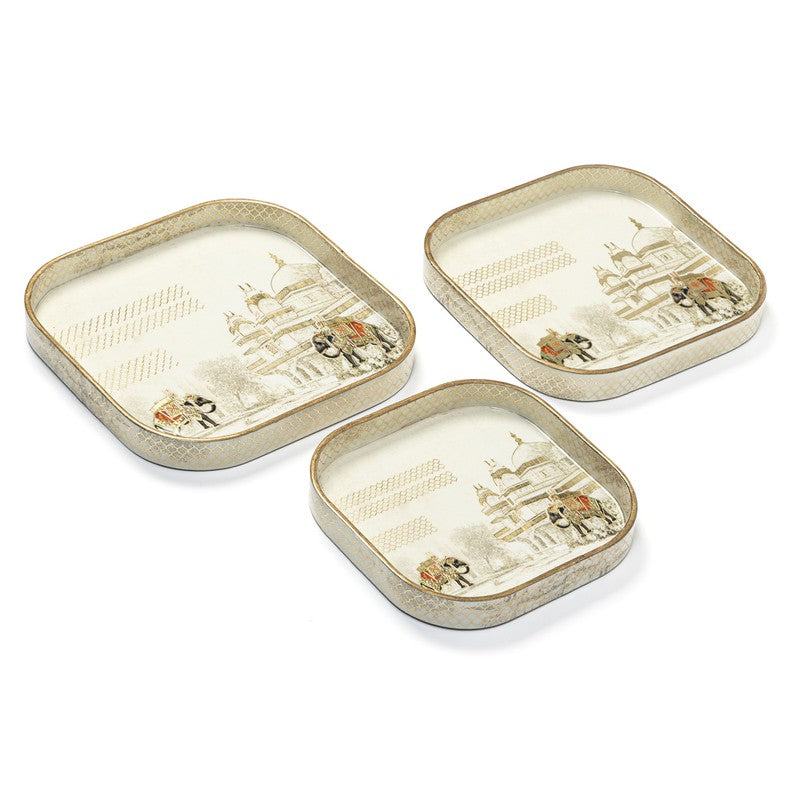 MeadowPrint Rectangle MDF Serving Tray - Set Of Three media 3