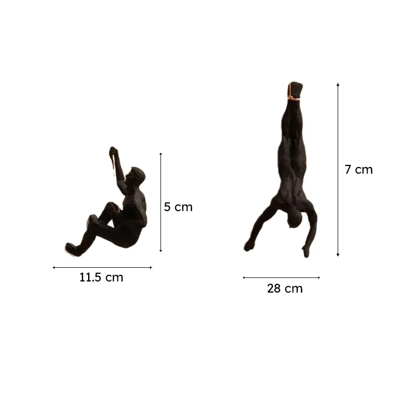 The Alpinist Resin Wall Hanging (Black) - Set Of Three media 7
