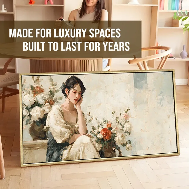 Floral Reverie Canvas Wall Painting With Frame media 5