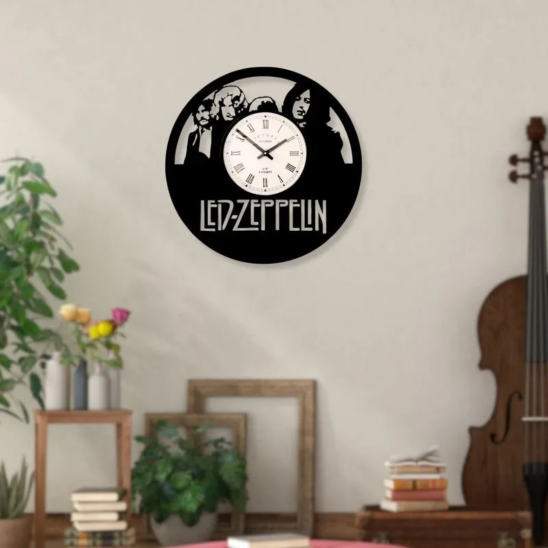 Ledzeppelin Steel Analog Wall Clock - Black media 3