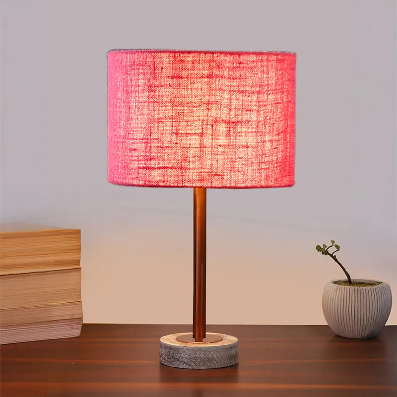 Sienna I Rodin Wooden Table Lamp - Pink,Copper,White media 2