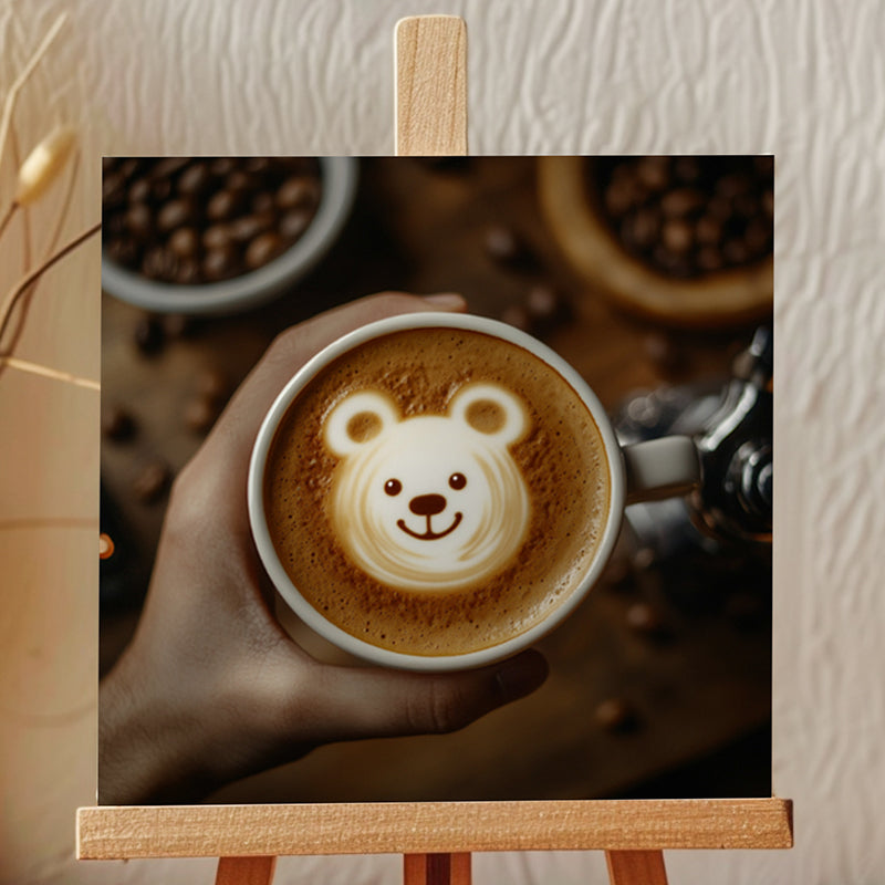 Teddy Latte Showpiece