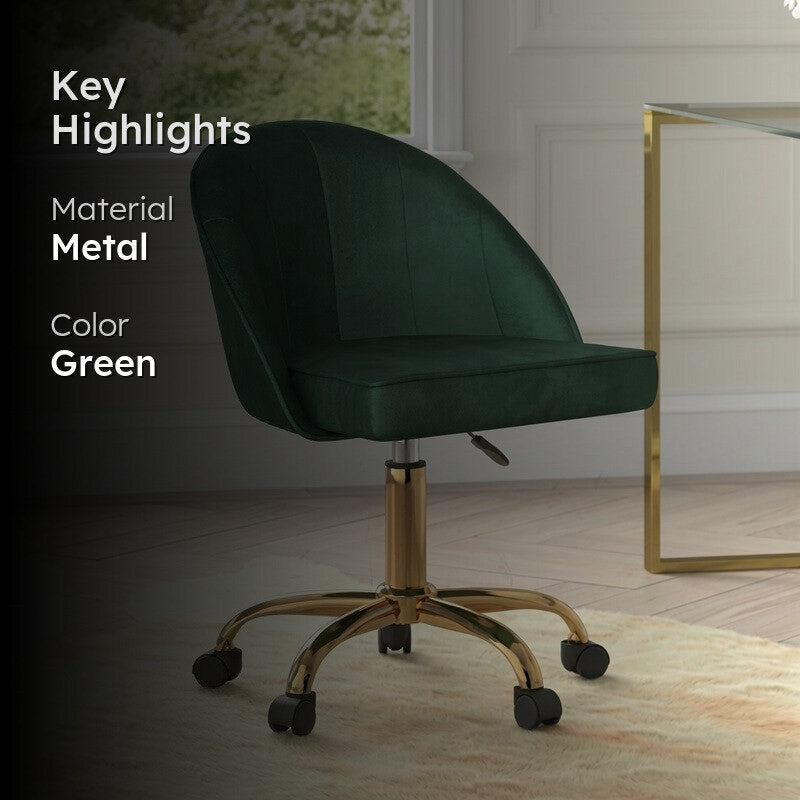 Opulon Metal Office Chair  -  Green media 2