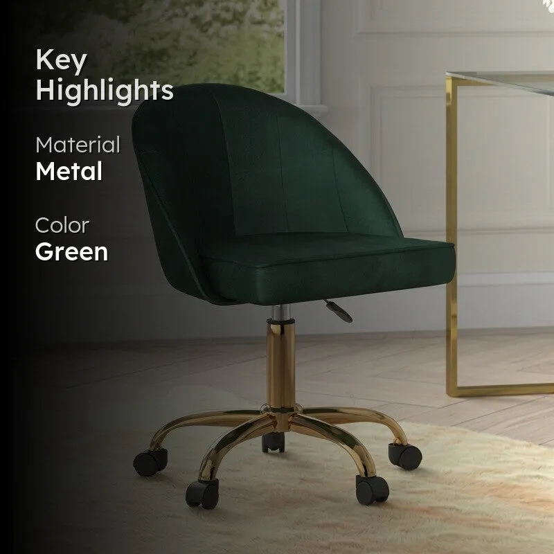 Opulon Metal Office Chair - Green media 2
