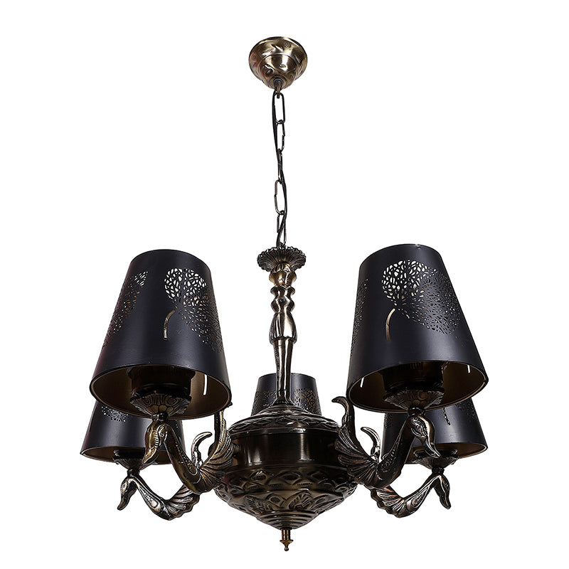 Candra Etched Golden Antique Ceiling Lamp media 3