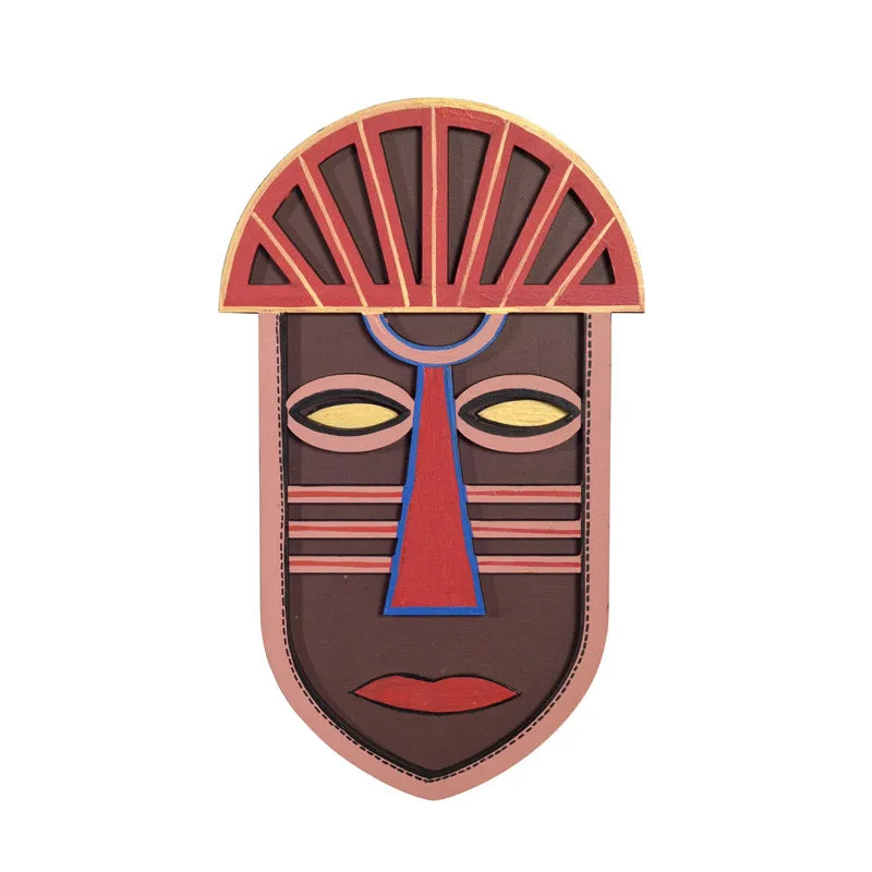 Indrabha Mask Wooden Wall Accent media 3