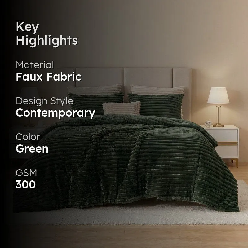 Pure Drape Comfort (Green) Bedding Set - Four Piece Set media 2
