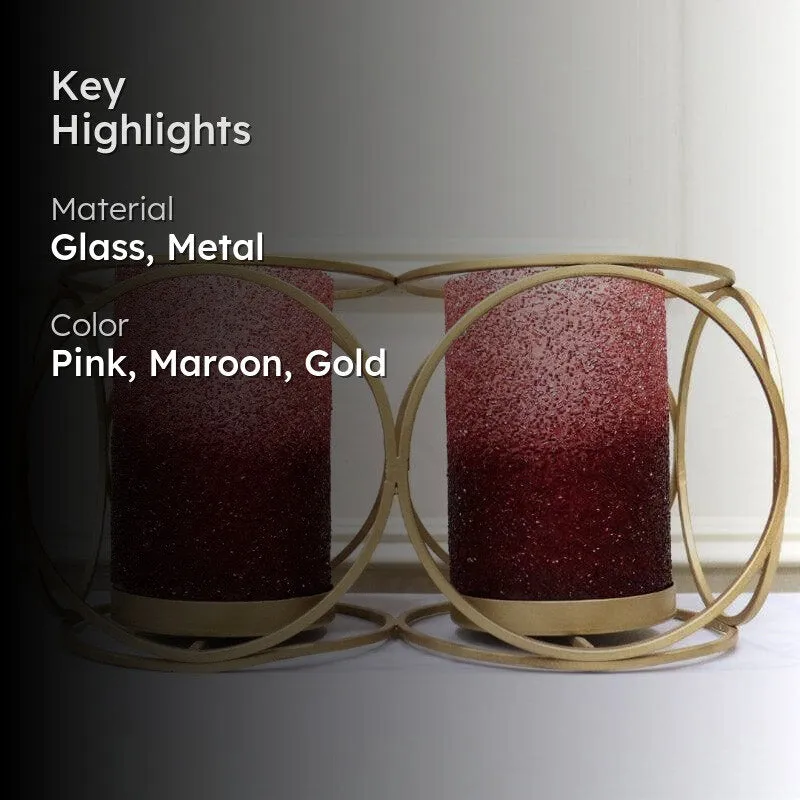 Suzette Double Votive - Pink media 2