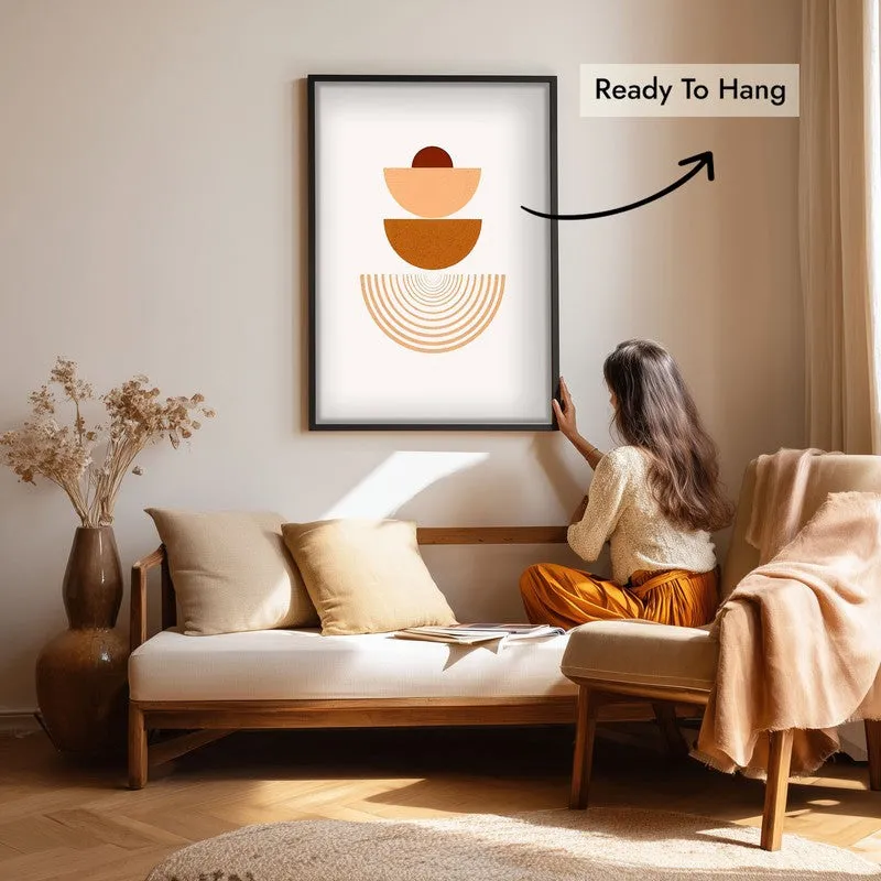 Stacked Serenity Canvas Wall Painting With Black Frame media 7