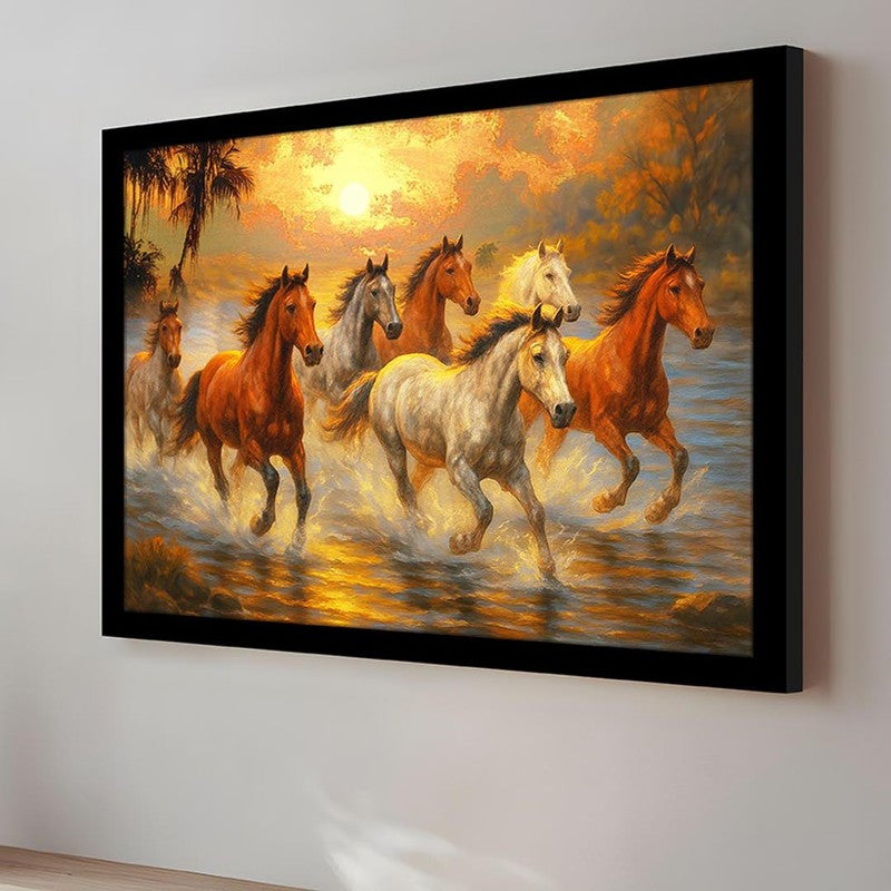 Stallions Of Sunset Wall Art with Frame media 4