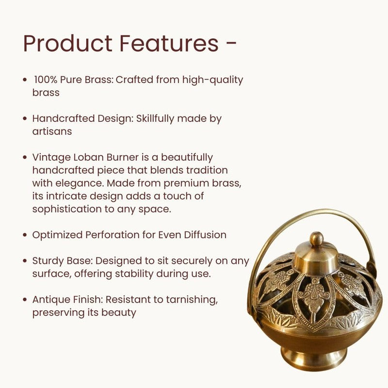 Mridanka Brass Incense Holder media 4