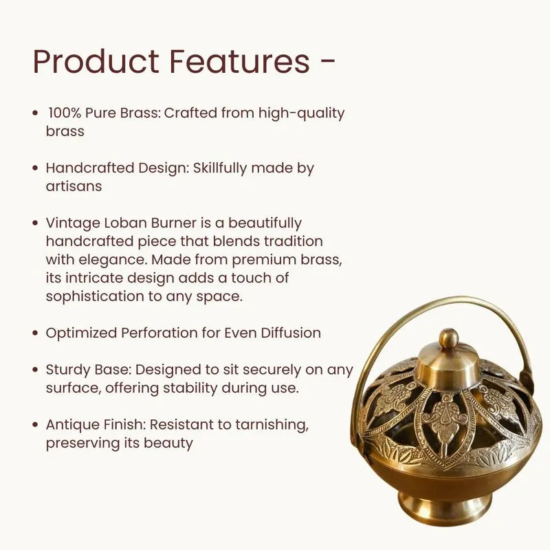 Mridanka Brass Incense Holder media 4