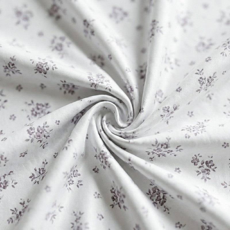 Scattered Blooms Cotton Bedsheet (Brown) - 180 TC media 5