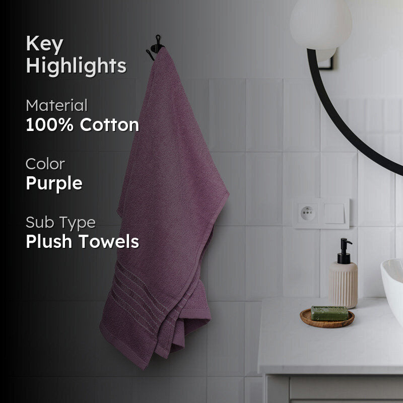 Micro Cotton LuxeDry Comfort Solid Bath Towel - Purple media 2