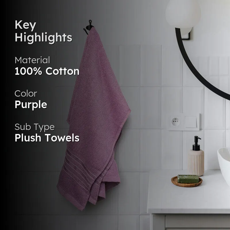 Micro Cotton LuxeDry Comfort Solid Bath Towel - Purple media 2