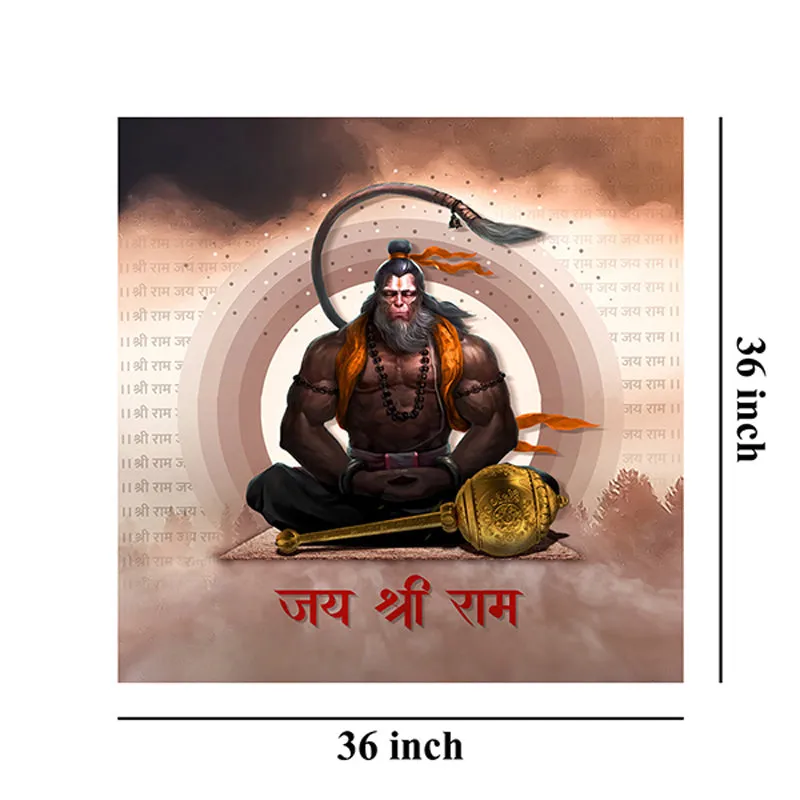 Lord Hanuman Meditation Wall Painting media 7