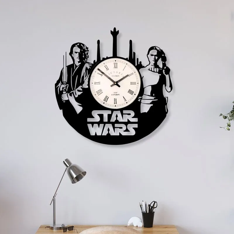 Skyrix Steel Analog Wall Clock - Black media 1