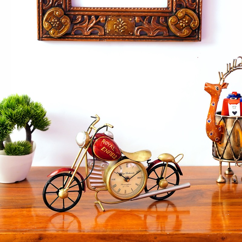 Designer Rider Inspired Statement Metal Table Clock