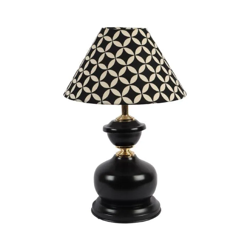 Tatania Aira Fabric Table Lamp - Black,White media 4