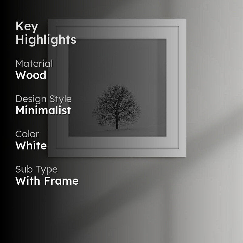 Erato Wooden Photo Frame - White media 2