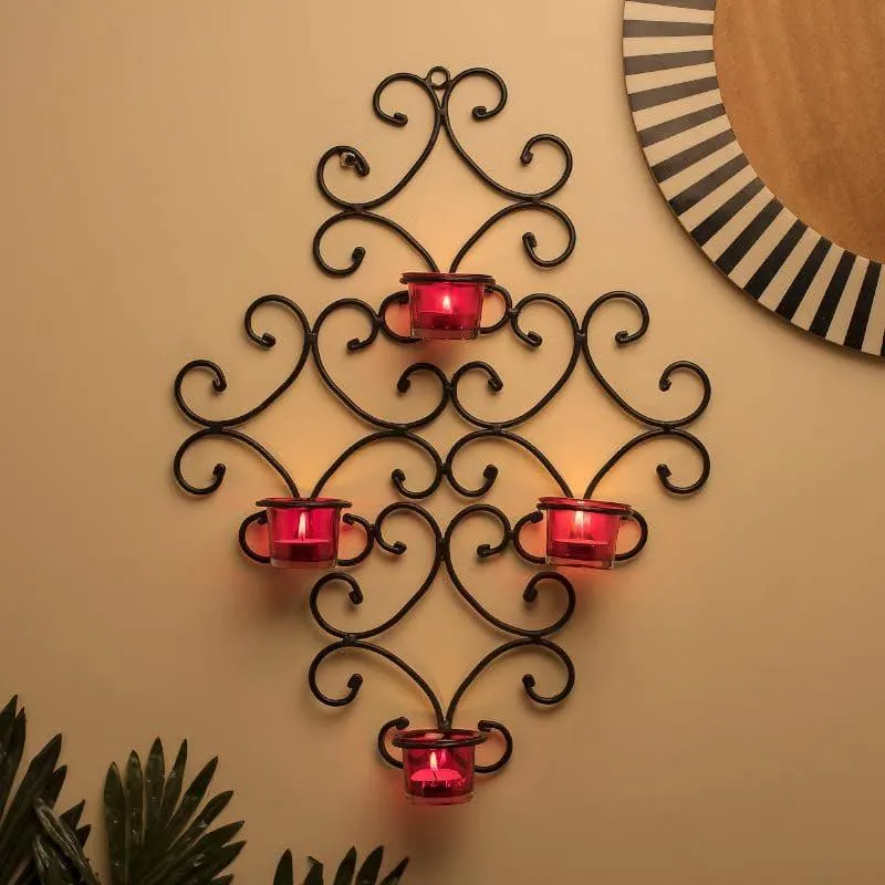 Victorian Candle Holder - Red media 1