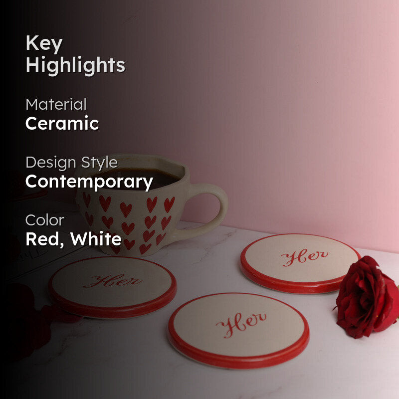 Hearty Pulse Ceramic Coffee Mug (200 mL) - Two Piece Set media 2
