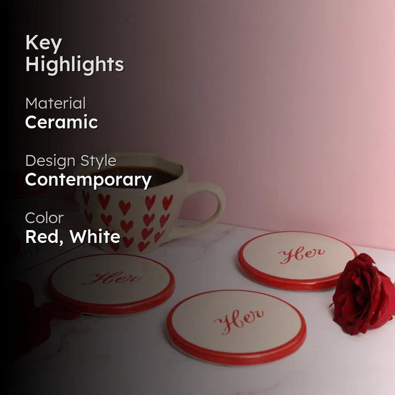 Hearty Pulse Ceramic Coffee Mug (200 mL) - Two Piece Set - 2