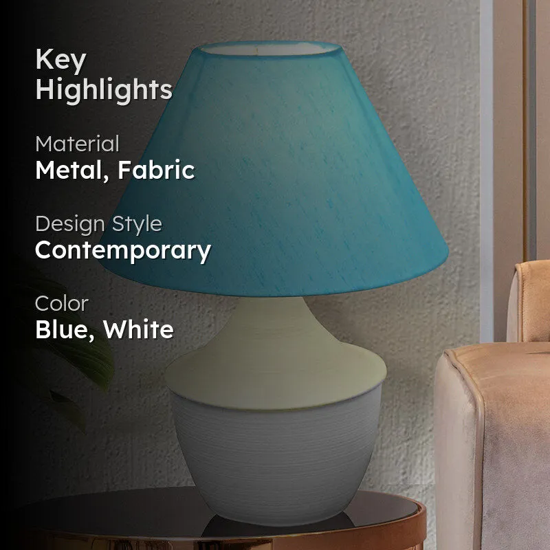 Obliqe Metal Table Lamp - Blue,White media 2