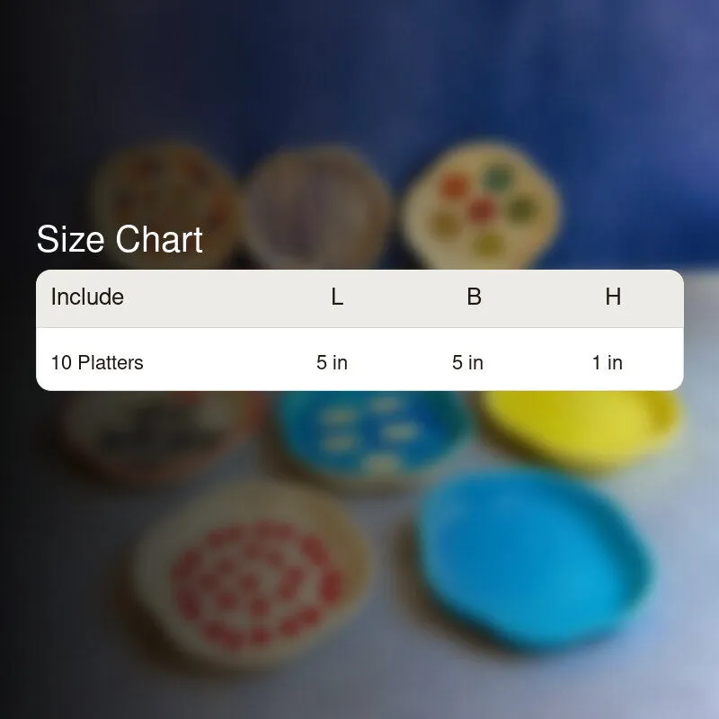 Oskandor Ceramic Platter - Set of Ten - 13