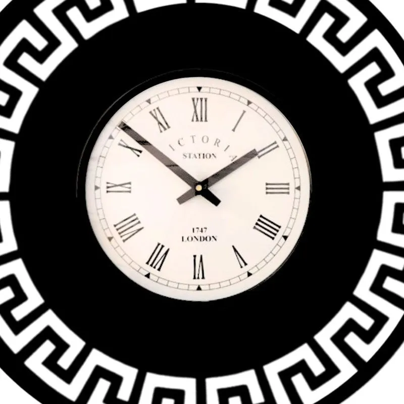 Greek Steel Analog Wall Clock - Black media 5