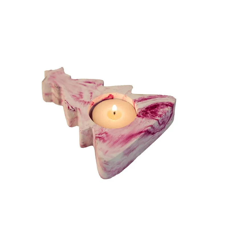 Christmas Festo Tealight Candle Holder - Pink media 5